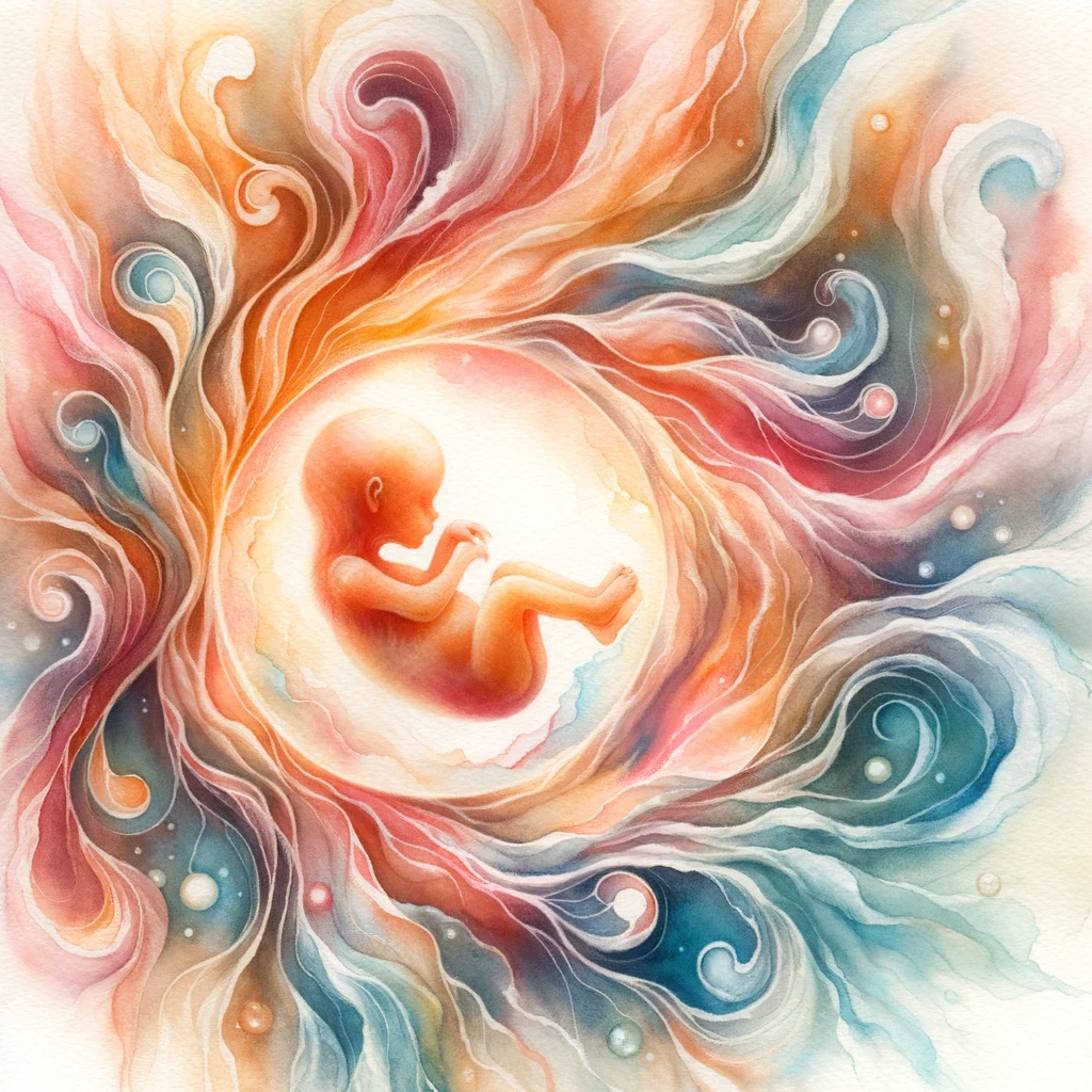 Interpretation-of-a-mothers-love-and-connection-to-her-growing-embryo.